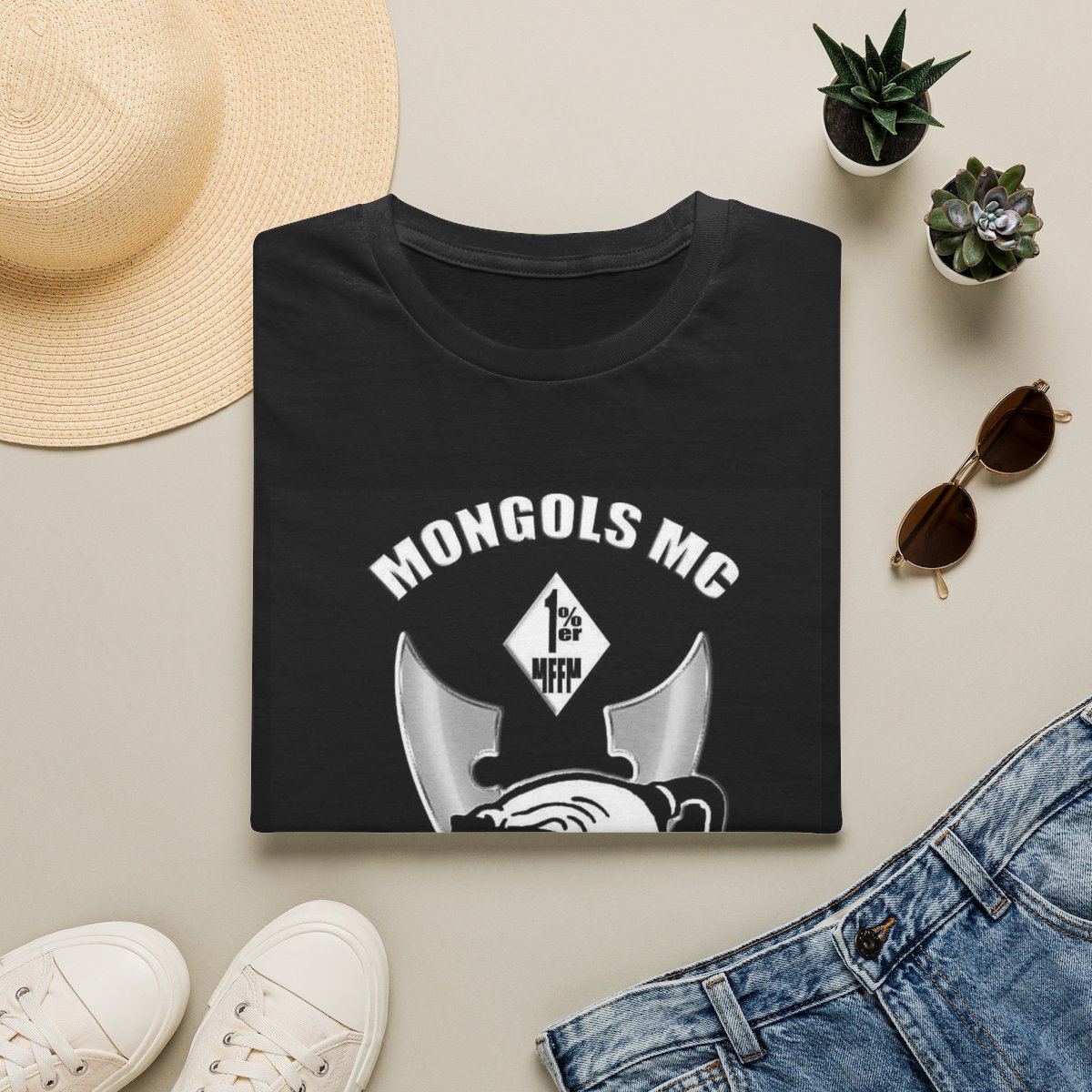 Mongols MC logo T-Shirt | Biker Club Skull Axes Tee | Mongols MC