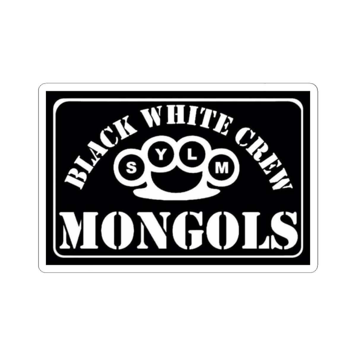 Black White Crew Mongols Sticker | Kiss-Cut Vinyl Decal | Mongols MC