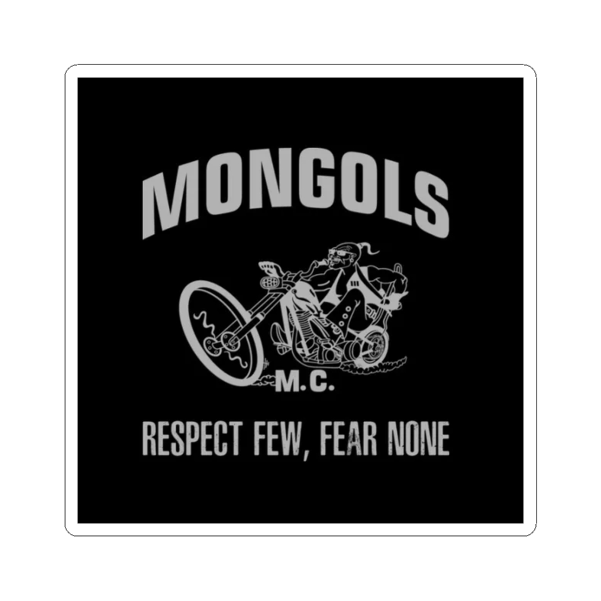 Mongols Motorcycle Club decal Sticker | Respect Few Fear None | Mongols MC